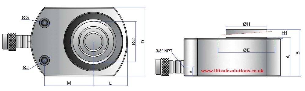 Pad Jacks SLS Dimensions Drawing