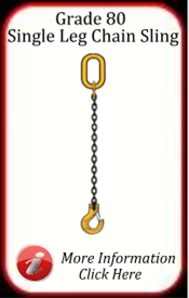 Single Leg Chain Slings Grade 80